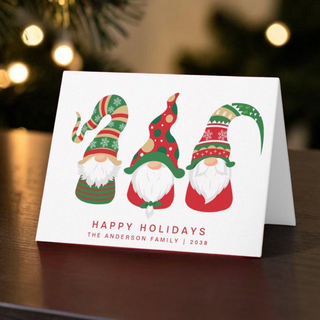 Söta Tomtegubbar Jul Helgkort (Christmas gnomes bring joy, laughter, and a touch of magic to your holiday season cards)