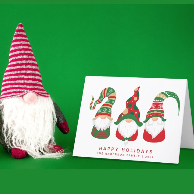 Söta Tomtegubbar Jul Helgkort (Christmas gnomes bring joy, laughter, and a touch of magic to your holiday season cards)