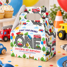 Söta transportbilar pojke 1-årsdag