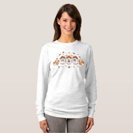 Söta Tre Spöken Dricker Kaffe T Shirt