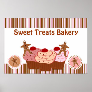 Söta Treats Bakery Business Poster