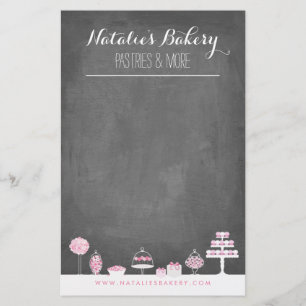 Söta Treats Chalkboard Bakery Business Flyer