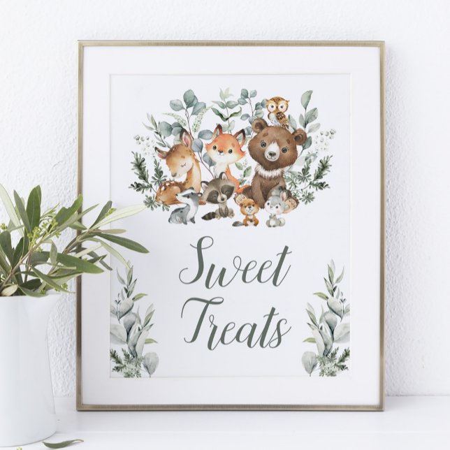 Söta Treats Eucalyptus Woodland Baby djur Poster (Skapare uppladdad)