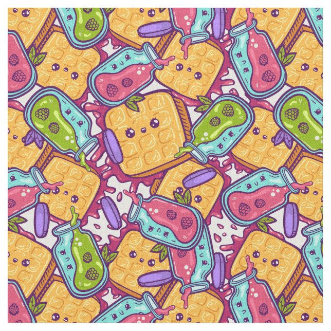 Söta Treats Fabric Tyg (Närbild)