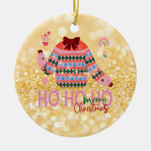 Söta Treats Girls Ugly God Jul Sweater Julgransprydnad Keramik