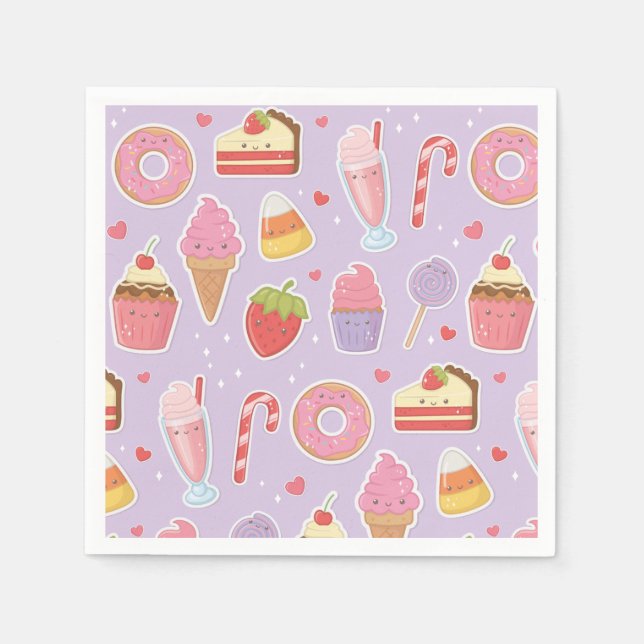 Söta Treats Napkins Pappersservett (Framsidan)