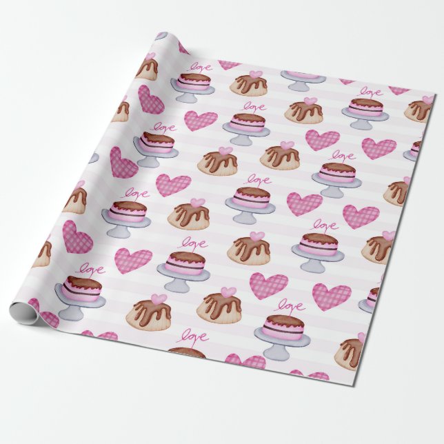 Söta Treats Svällning Papper Presentpapper (Utrullad)