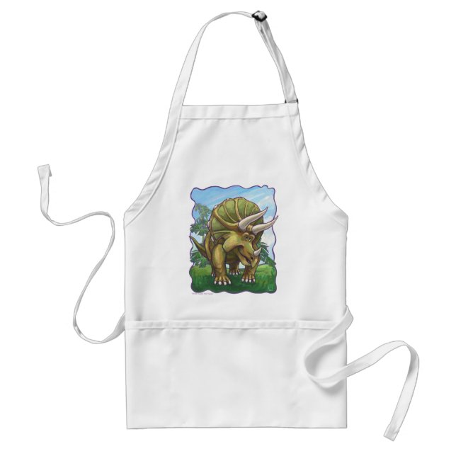 Söta Triceratops konst gåvor & accessoarer Förkläde (Framsidan)