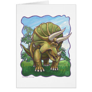 Söta Triceratops konst gåvor & accessoarer Hälsningskort