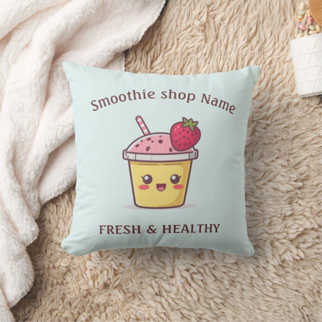 Söta tropiska fruktsmoothies frukt kök affär kudde (Filt)