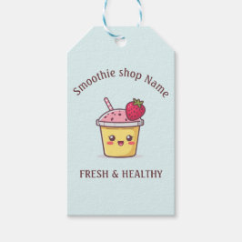 Söta tropiska fruktsmoothies frukt kök affär presentetikett