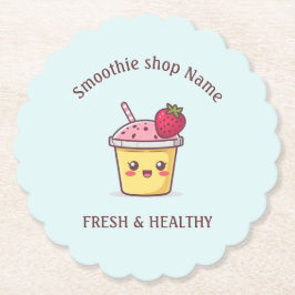Söta tropiska fruktsmoothies frukt kök affär underlägg papper