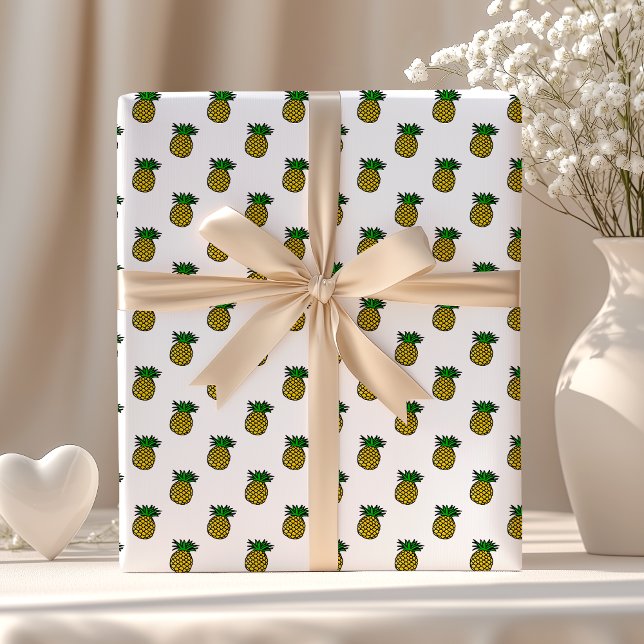 Söta tropiska sommarfrukter Ananas Mönster Presentpapper (Skapare uppladdad)