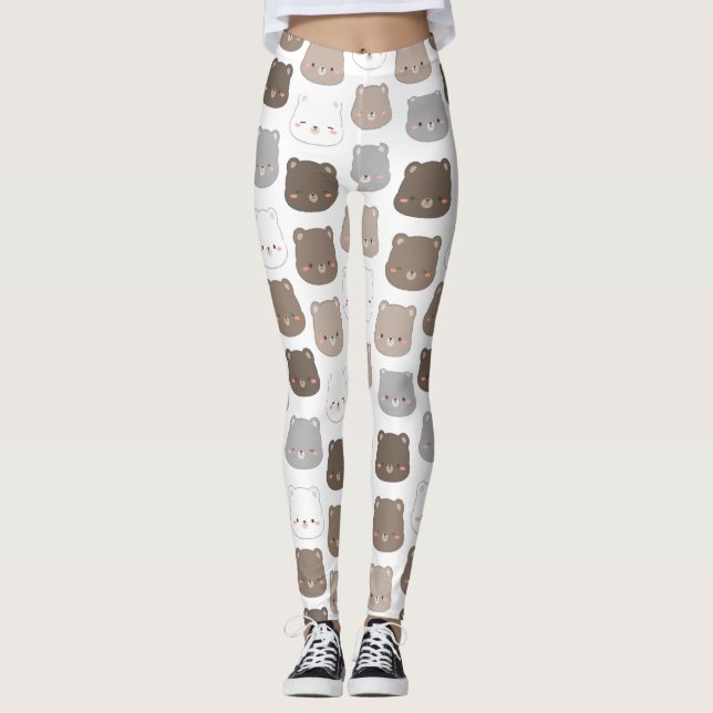 Söta tryckta YOGA-lägger Leggings (Framsida)