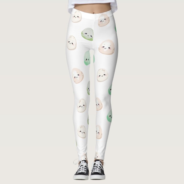 Söta tryckta YOGA-lägger Leggings (Framsida)