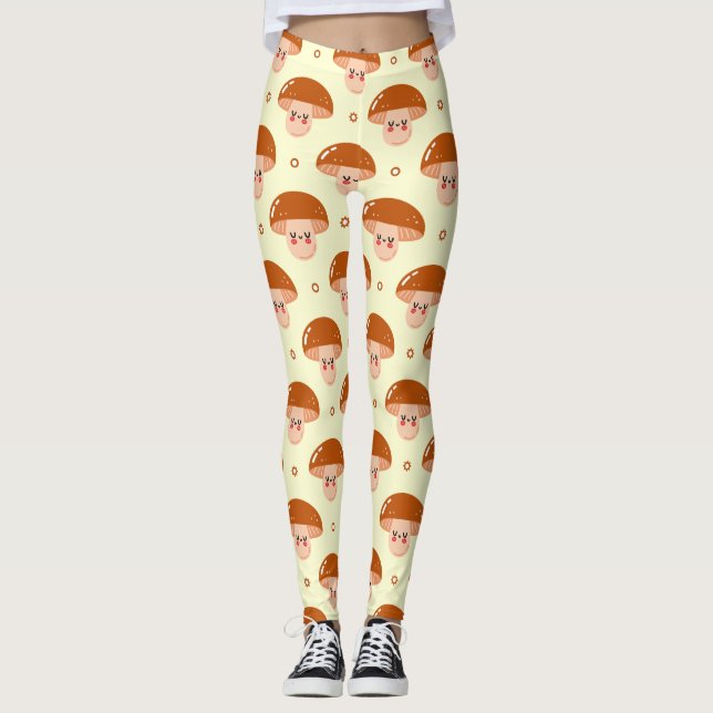 Söta tryckta YOGA-lägger Leggings (Framsida)