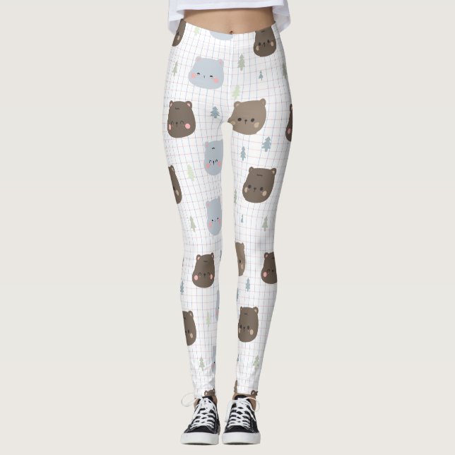 Söta tryckta YOGA-lägger Leggings (Framsida)