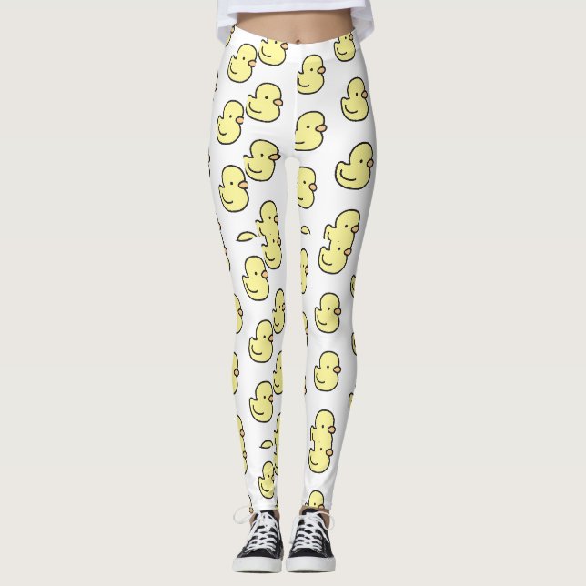 Söta tryckta YOGA-leggings Leggings (Framsida)
