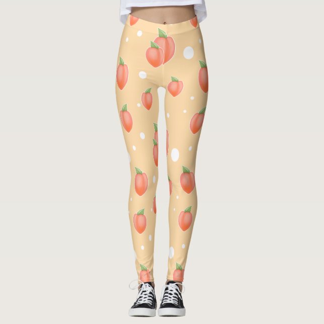 Söta tryckta YOGA-leggings Leggings (Framsida)