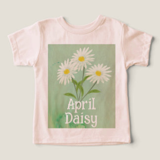 Söta tusenskönor blommor vattenfärg april födelsed t shirt