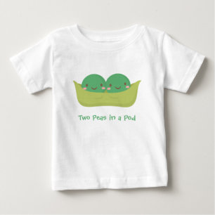 Söta Två Ärter i en Bälg För Tvillingar T-shirt
