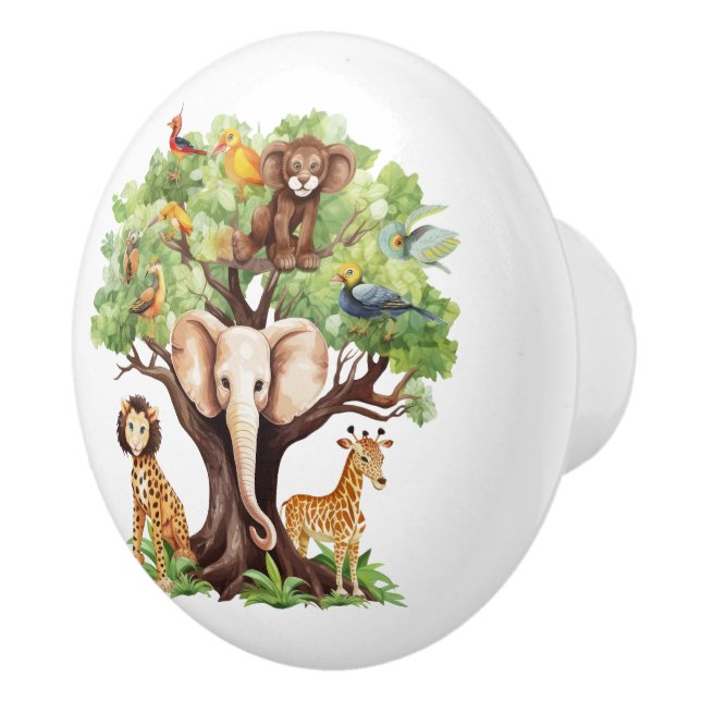 Söta ungar, baby, unisex djungel knopp (Höger)