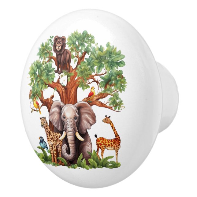 Söta ungar, baby, unisex djungel knopp (Höger)