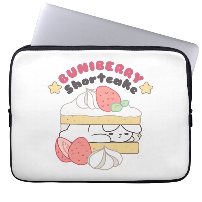 Söta ungar: Buniberry Shorttårta Delight Laptop Fodral (Framsidan)