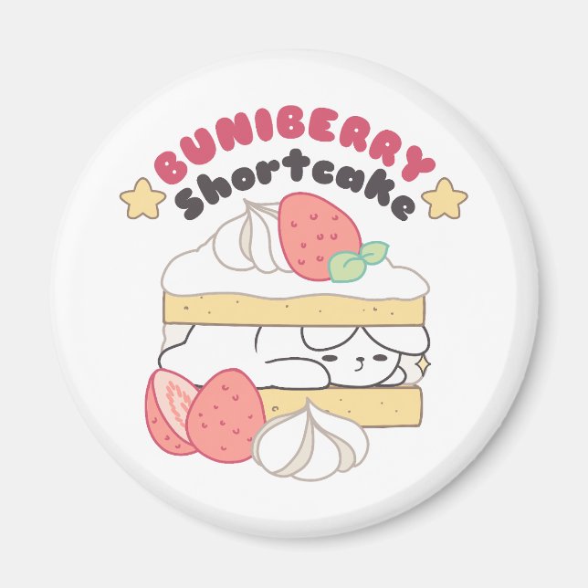 Söta ungar: Buniberry Shorttårta Delight Magnet (Framsidan)