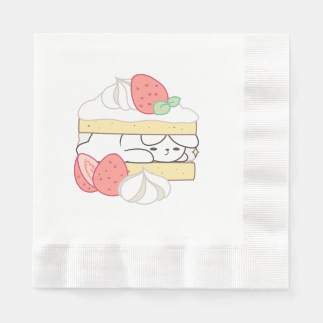 Söta ungar: Buniberry Shorttårta Delight Pappersservett (Framsidan)