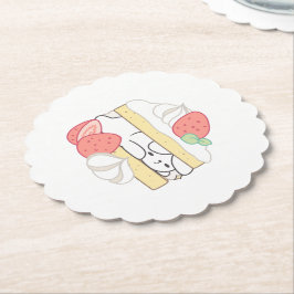 Söta ungar: Buniberry Shorttårta Delight Underlägg Papper