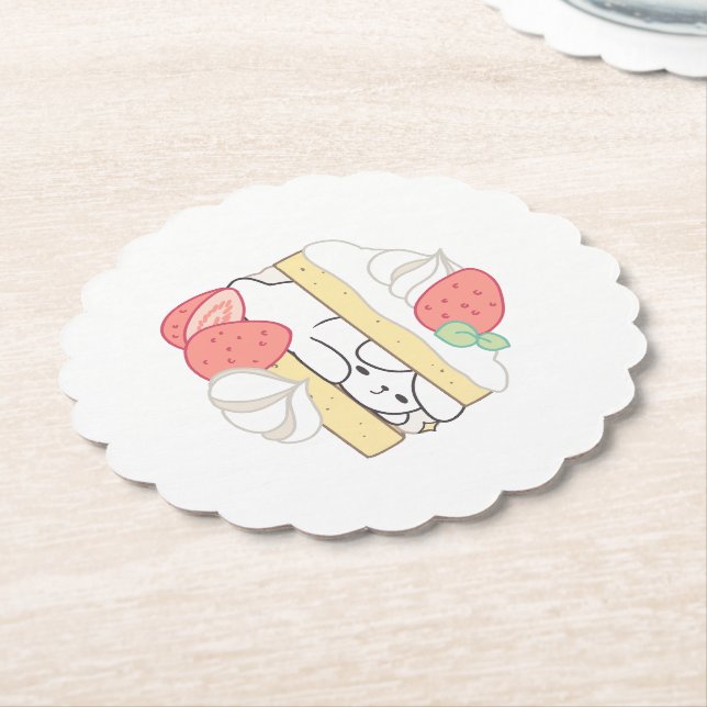 Söta ungar: Buniberry Shorttårta Delight Underlägg Papper (Vinklad)