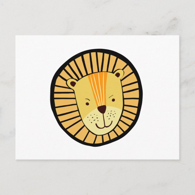 Söta ungar djungel lejon vykort (Framsida)