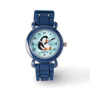 Söta ungbarn, penguin älskare, lägg till namn armbandsur