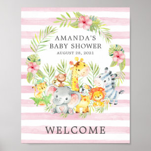 Söta ungdjur Välkomna Babyskor Poster