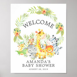 Söta ungdjur Välkomna Babyskor Poster