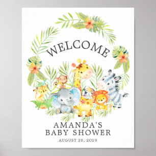 Söta ungdjur Välkomna Babyskor Poster