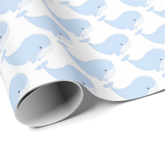 söta valälskare kakelplattor mönster presentpapper (Rullad Hörn)