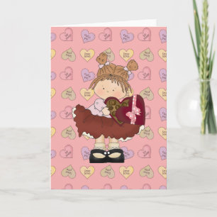 Söta valentinchoklad cutie helgkort
