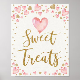 Söta Valentineser Babyskor Födelsedagsfest Poster