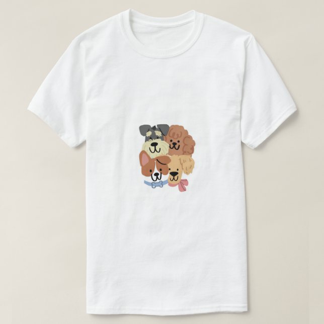 Söta Valparsmönsterkonst T Shirt (Design framsida)