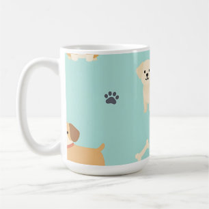 Söta valpmönster kaffemugg