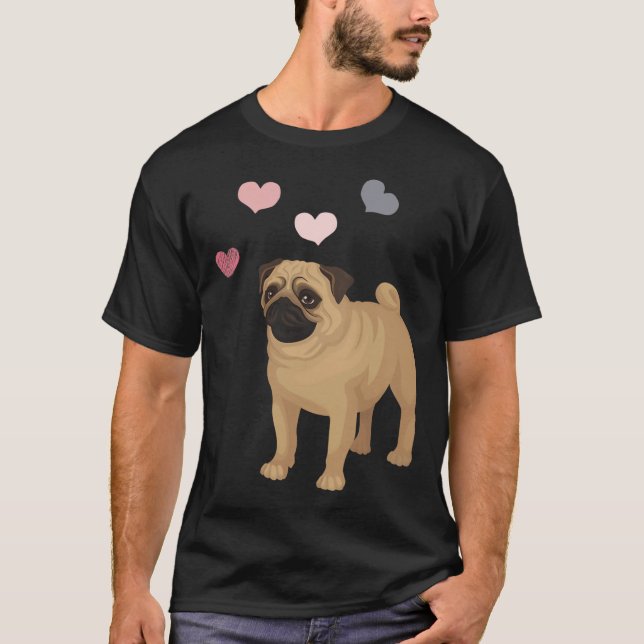 Söta valpmoppar, för pug-älskare t shirt (Framsida)