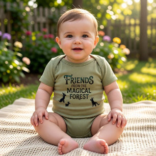 Söta vänner från den magiska skogen  Tvåsidig T Shirt