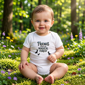 Söta vänner från den magiska skogens silhuett t shirt