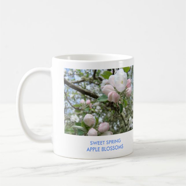 SÖTA VÅR ÄPPELBLOMMOR Kaffe Muggar (Vänster)