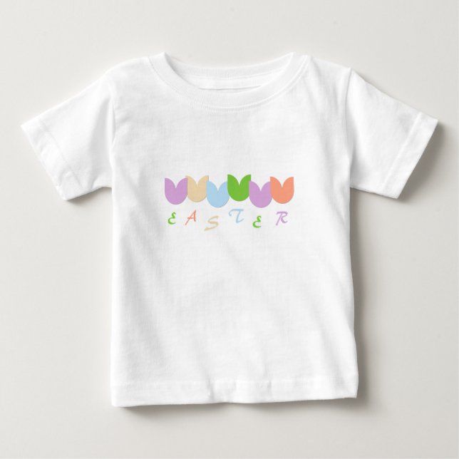 Söta vår tulpaner, 6-bokstäver namn personaliserin t shirt (Framsida)