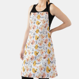 Söta vårkycklingar och blommönster