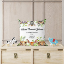 Söta Vattenfärg Safari Djur Baby Födelsestatistik