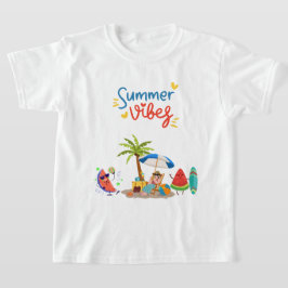 Söta vattenmelonkaraktärer som kopplar av under en t shirt